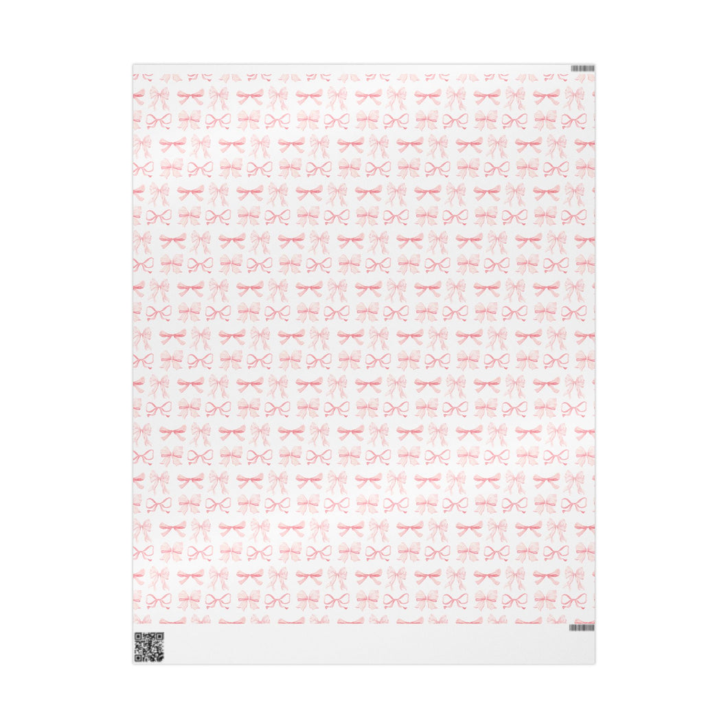 Pink Bow Wrapping Paper Roll