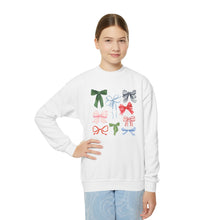 Load image into Gallery viewer, Holiday Bows Youth Crewneck Sweatshirt
