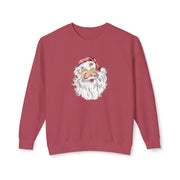 Santa watercolor Lightweight Crewneck Sweatshirt