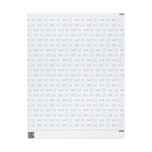 Load image into Gallery viewer, Blue Bow Wrapping Paper Roll
