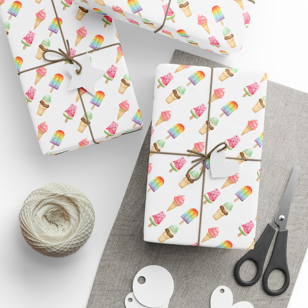 Frosty Treats Ice Cream Wrapping Paper Roll