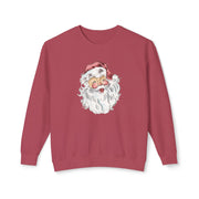 Santa watercolor Lightweight Crewneck Sweatshirt