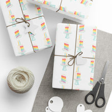 Load image into Gallery viewer, Rainbow Birthday Cake Wrapping Paper Roll
