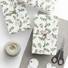 Load image into Gallery viewer, Holiday Winter Foliage Wrapping Paper Roll
