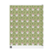 Load image into Gallery viewer, Cheery Santa Holiday Wrapping Paper Roll - Green
