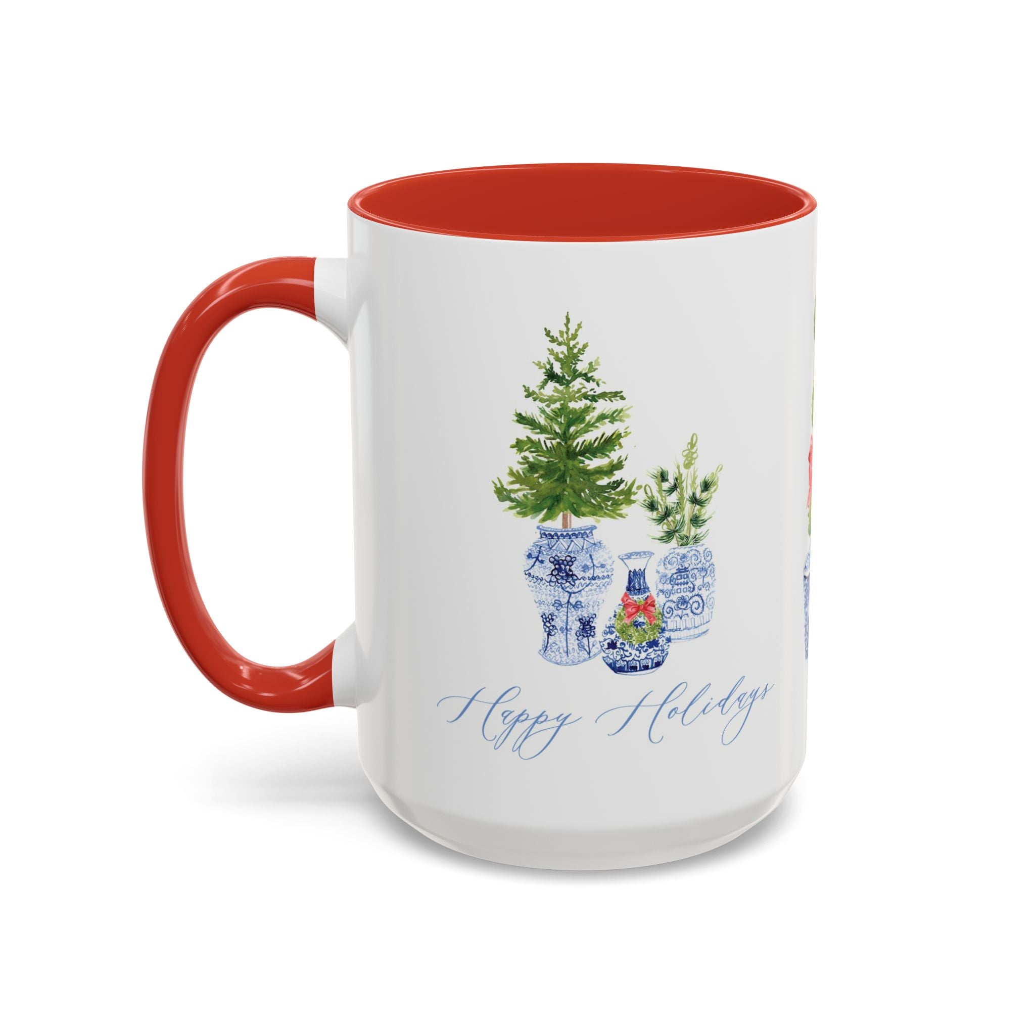 Christmas Ginger Jar Mug, Holiday Accent Coffee Cup, Festive Drinkware, Tea Mug Gift, 11oz Mug