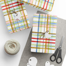 Load image into Gallery viewer, Cheerful Plaid Wrapping Paper Roll
