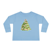Watercolor Christmas Tree Toddler Long Sleeve Tee