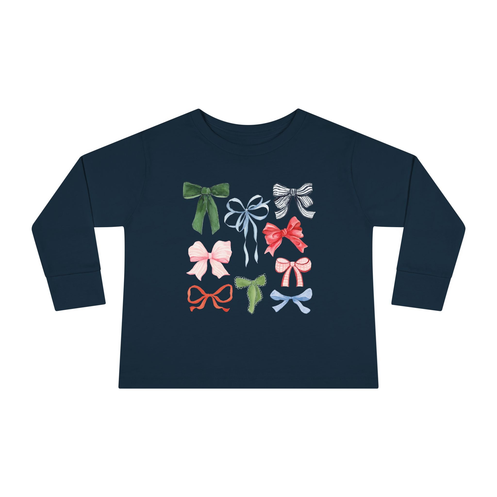 Holiday Bow Tree Toddler Long Sleeve Tee