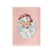 Holiday Santa Photo Block, Christmas Decor, Festive Santa Claus Decoration, Santa Watercolor Art, Cheerful Santa Display, Vintage Holiday