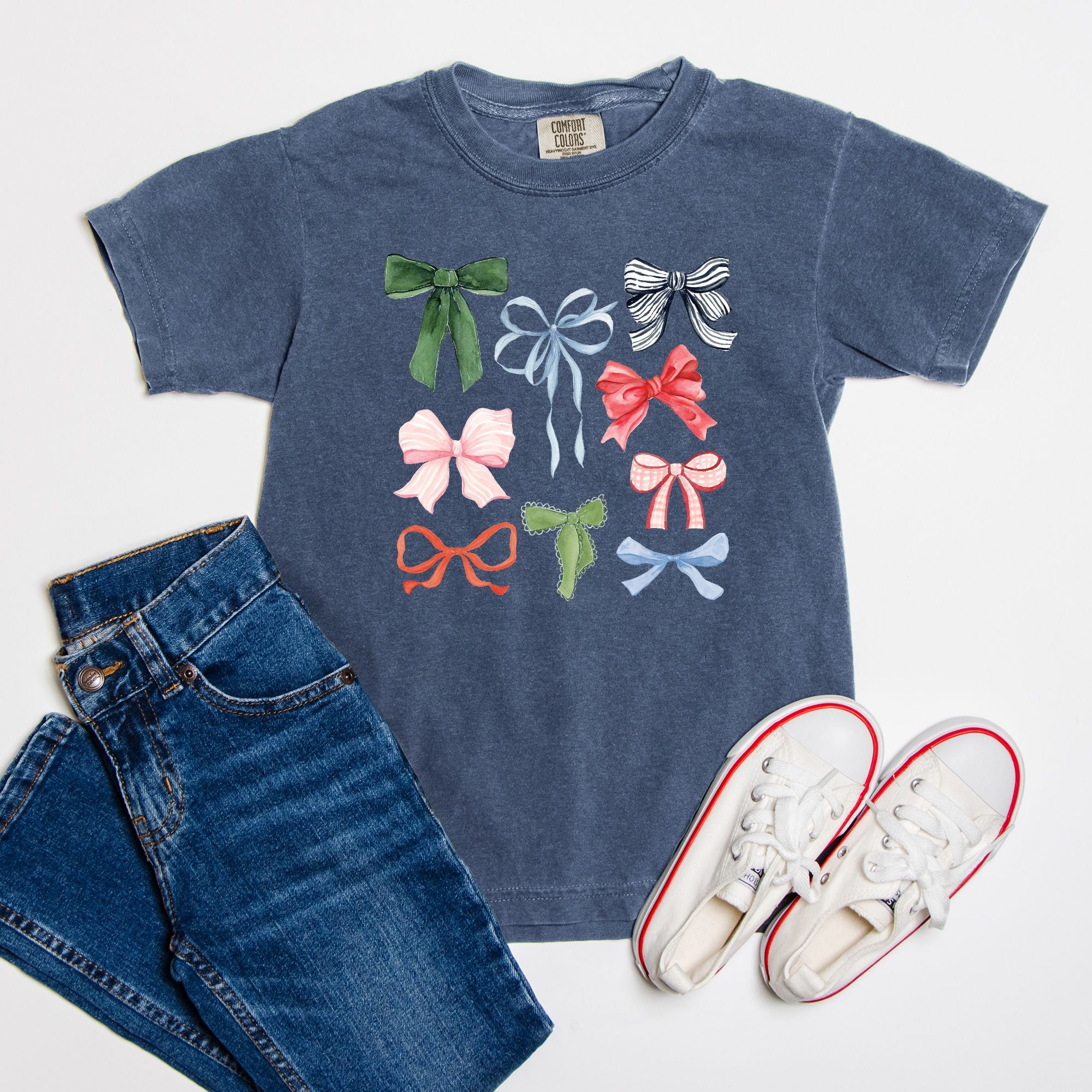 YOUTH Holiday Bows Short Sleeve Tshirt