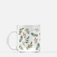 Load image into Gallery viewer, Holiday Foliage 10 oz Glass Mug
