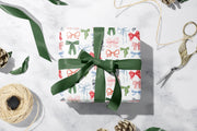 Wrapping Paper, Christmas Holiday Bows Gift Wrap Roll - Festive Xmas Present Packaging, Gift Wrap Sheets, Holiday Party Supplies, Gift Wrap