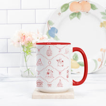 Load image into Gallery viewer, Christmas Trellis Mug Deluxe 15oz.
