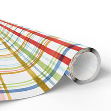 Load image into Gallery viewer, Cheerful Plaid Wrapping Paper Roll
