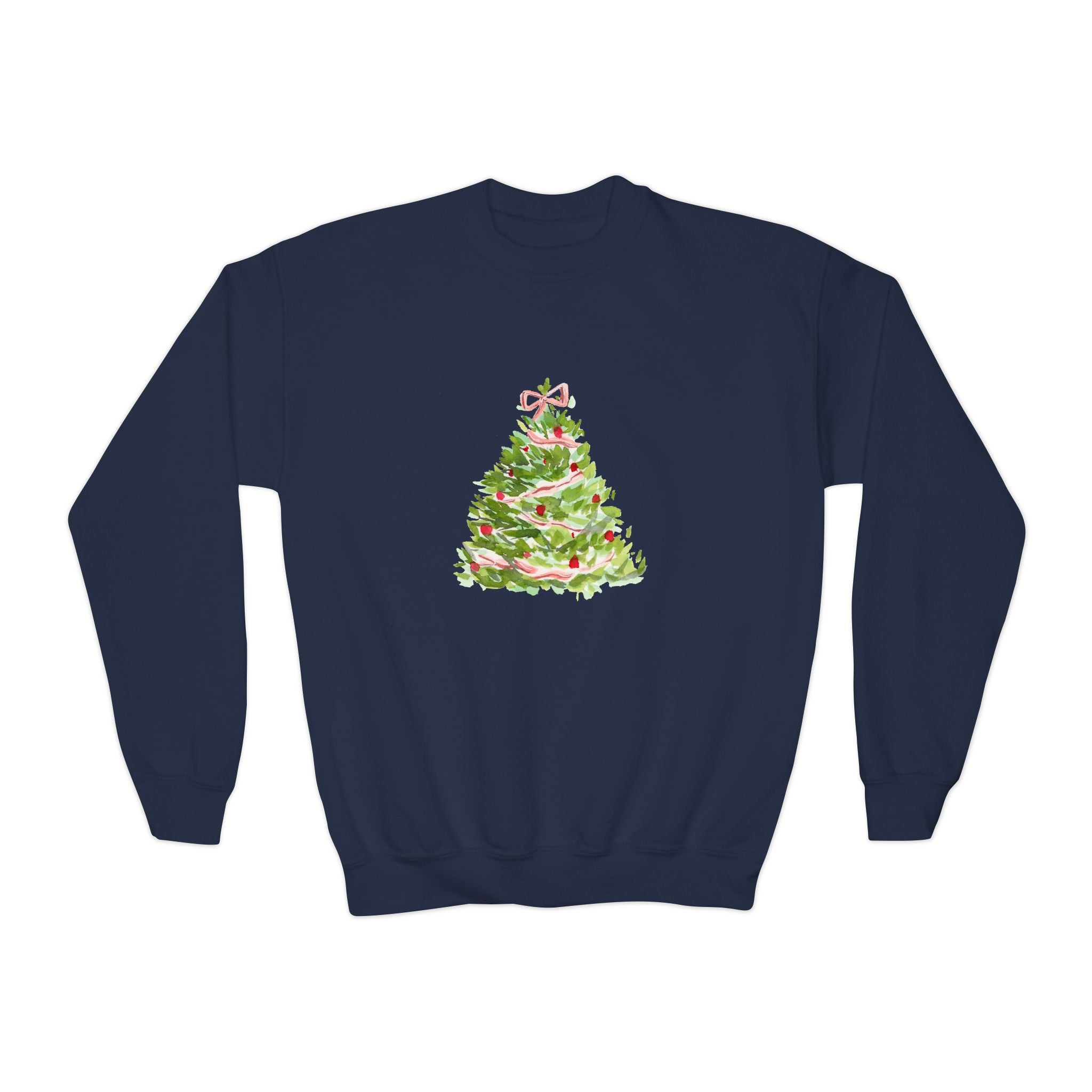 Watercolor Tree Youth Crewneck Sweatshirt