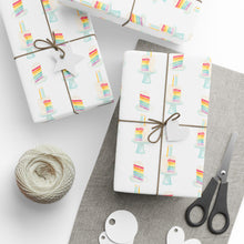 Load image into Gallery viewer, Rainbow Birthday Cake Wrapping Paper Roll
