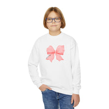 Load image into Gallery viewer, Pink Bow Woo Pig Hogs Youth Crewneck Sweatshirt
