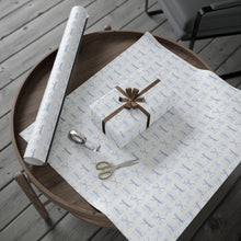 Load image into Gallery viewer, Blue Bow Wrapping Paper Roll
