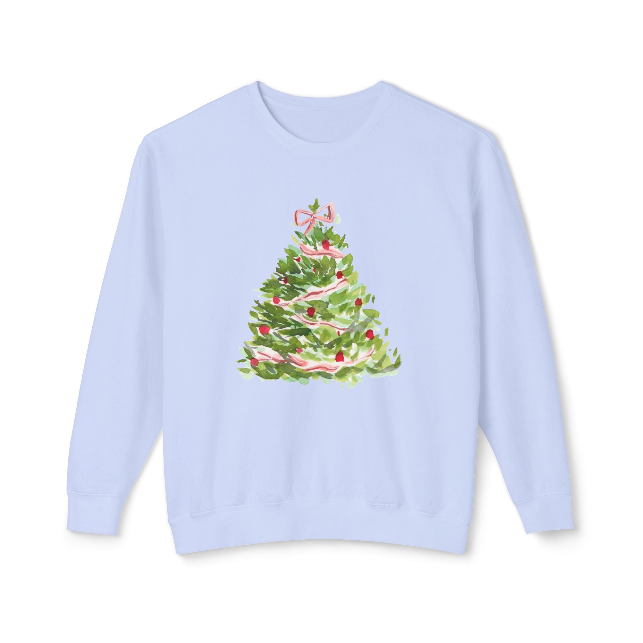 Watercolor Tree Lightweight Crewneck Sweatshirt