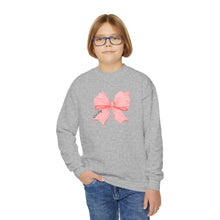 Load image into Gallery viewer, Pink Bow Woo Pig Hogs Youth Crewneck Sweatshirt
