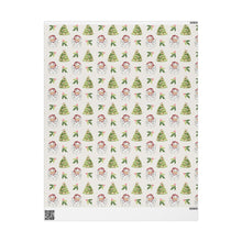 Load image into Gallery viewer, Cheery Santa Holiday Wrapping Paper Roll - Beige
