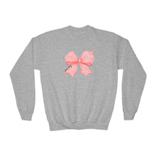 Load image into Gallery viewer, Pink Bow Woo Pig Hogs Youth Crewneck Sweatshirt
