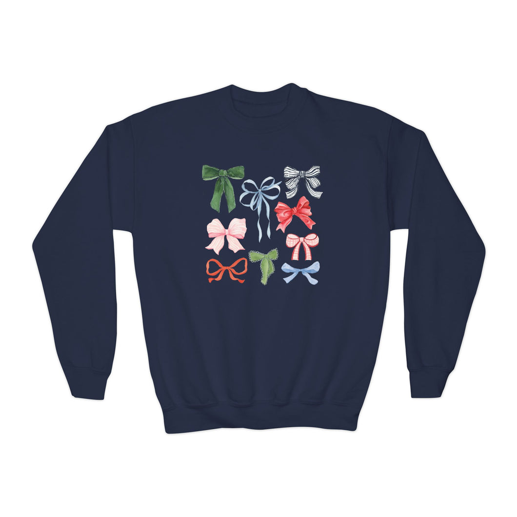 Holiday Bows Youth Crewneck Sweatshirt