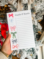 Hustle & Bustle Holiday To-Do List Notepad | Large Size