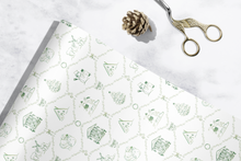 Load image into Gallery viewer, Christmas Trellis Wrapping Paper | 4 Color Options
