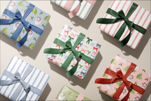 Load image into Gallery viewer, Cheery Santa Holiday Wrapping Paper Roll - Pink
