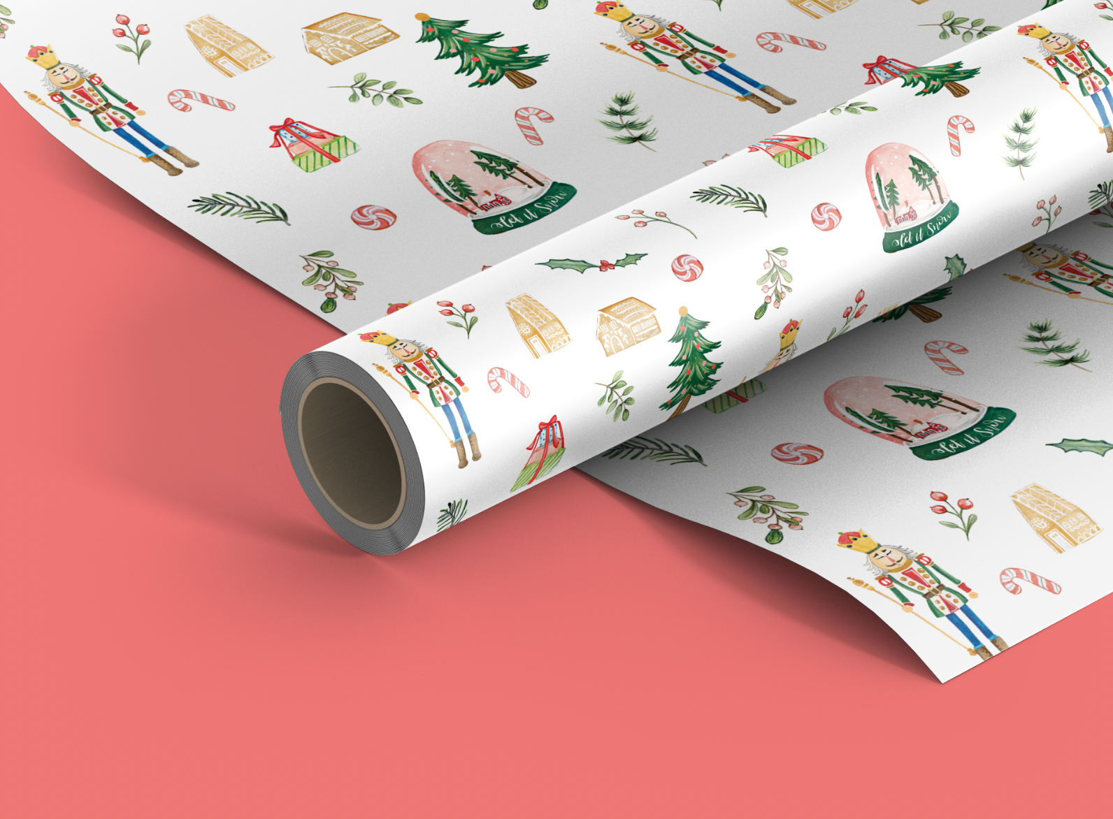 Nutcrackers and Snowglobes Wrapping Paper - Large Roll