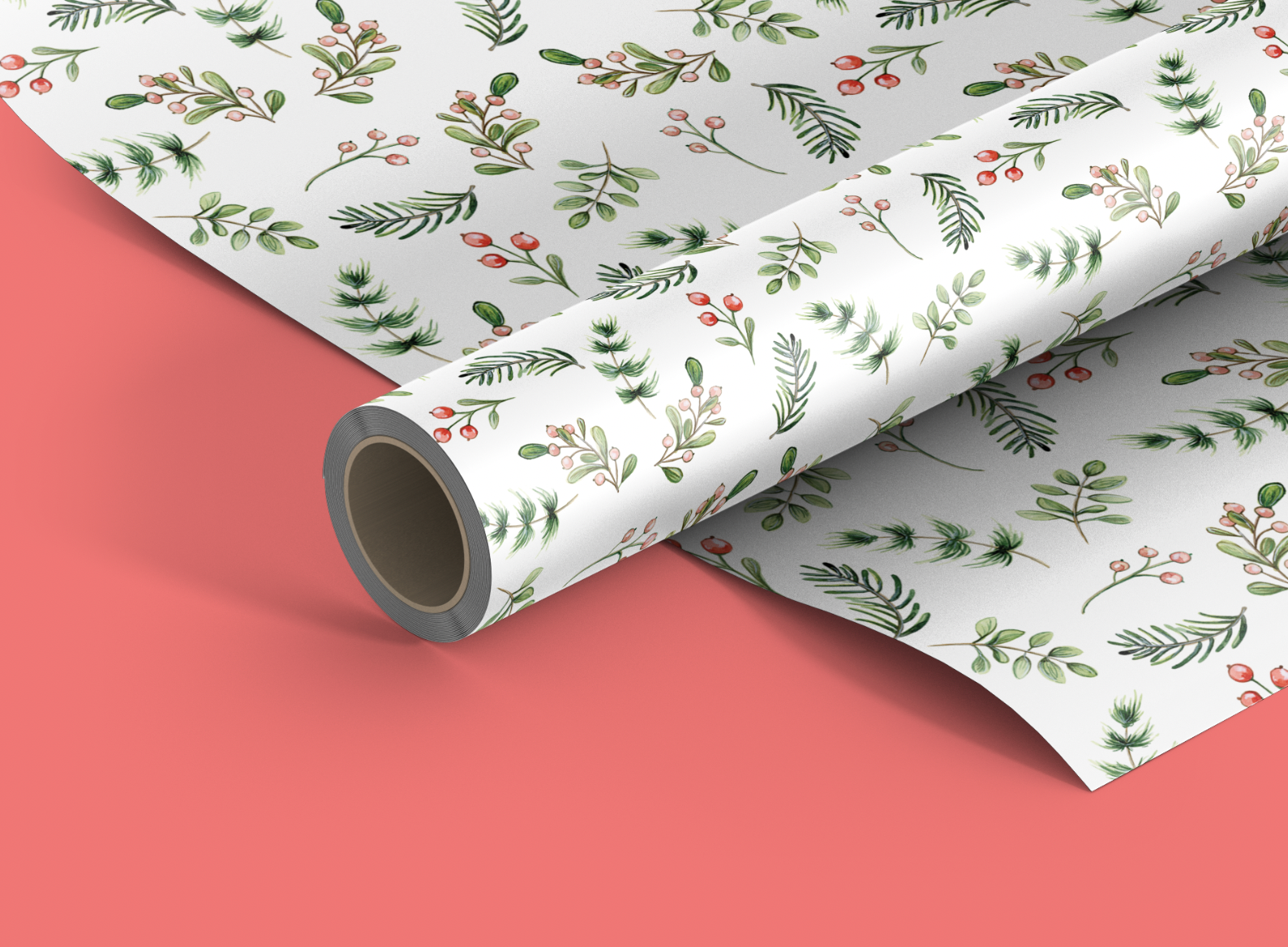 Holiday Foliage Wrapping Paper - Large Roll