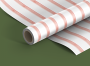 Red Ticking Stripe Wrapping Paper - Large Roll