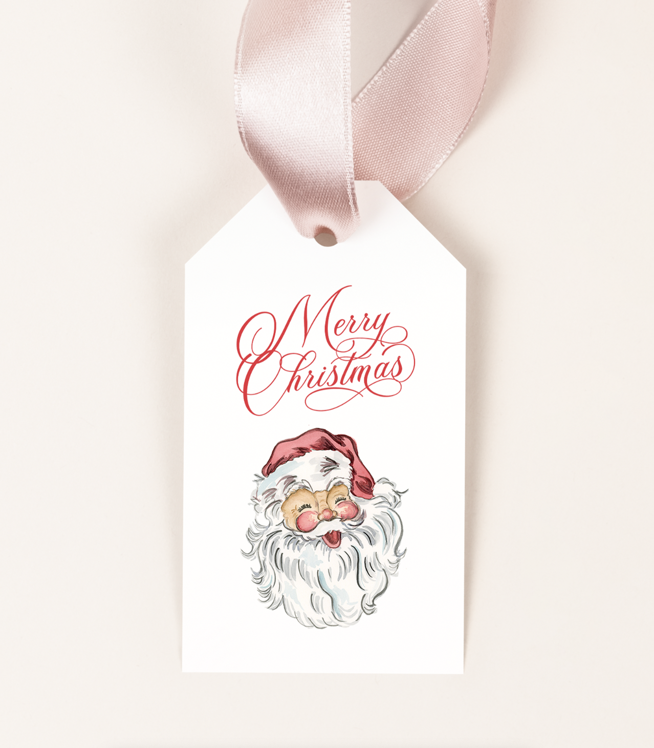 Cheery Santa Gift Tag