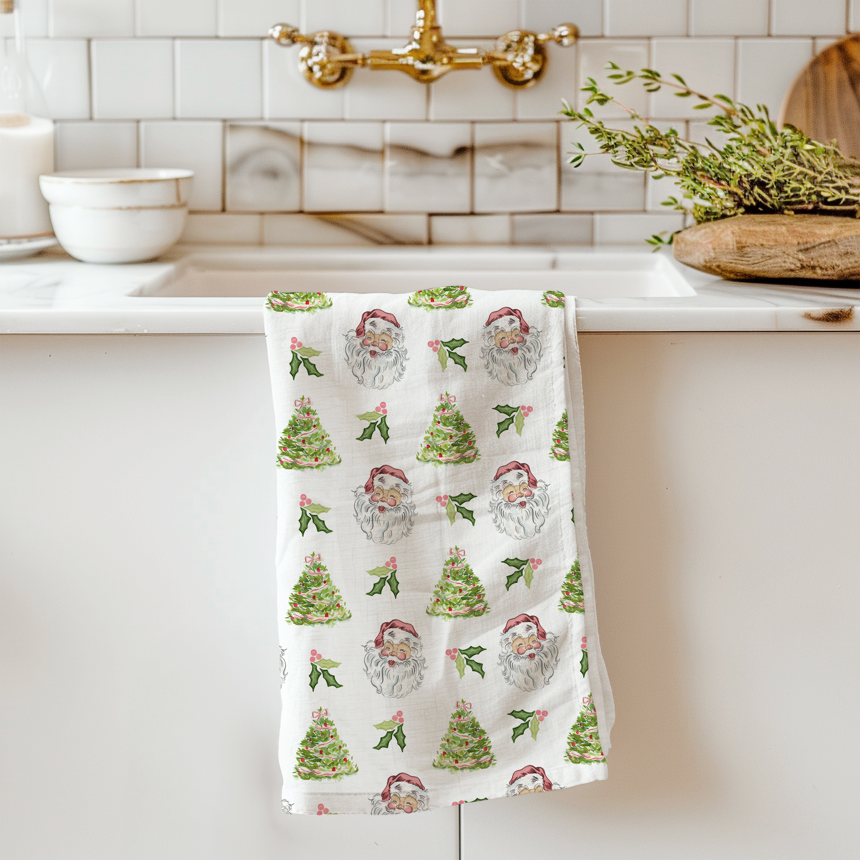 Tea Towel | Santa Full Print