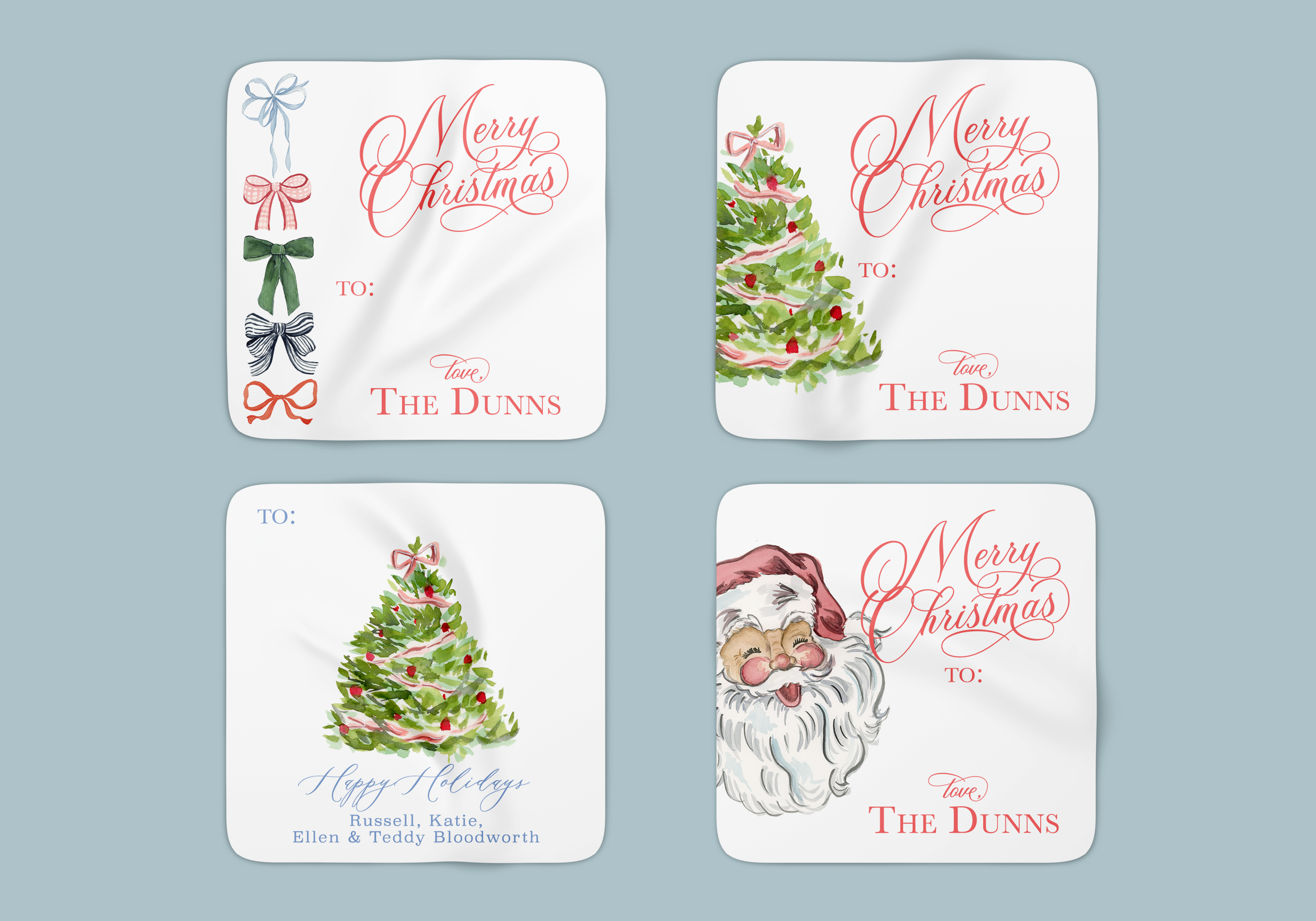 Square Personalized Gift Tag Stickers | 2024 Collection