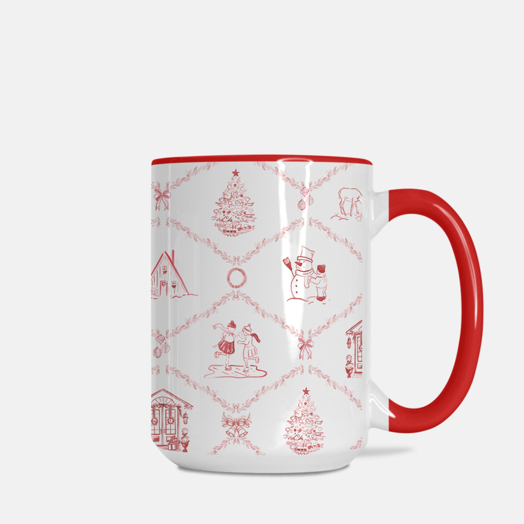 Christmas Trellis Mug Deluxe 15oz.