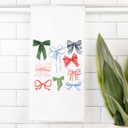Holiday Bows Flour Sack Tea Towel