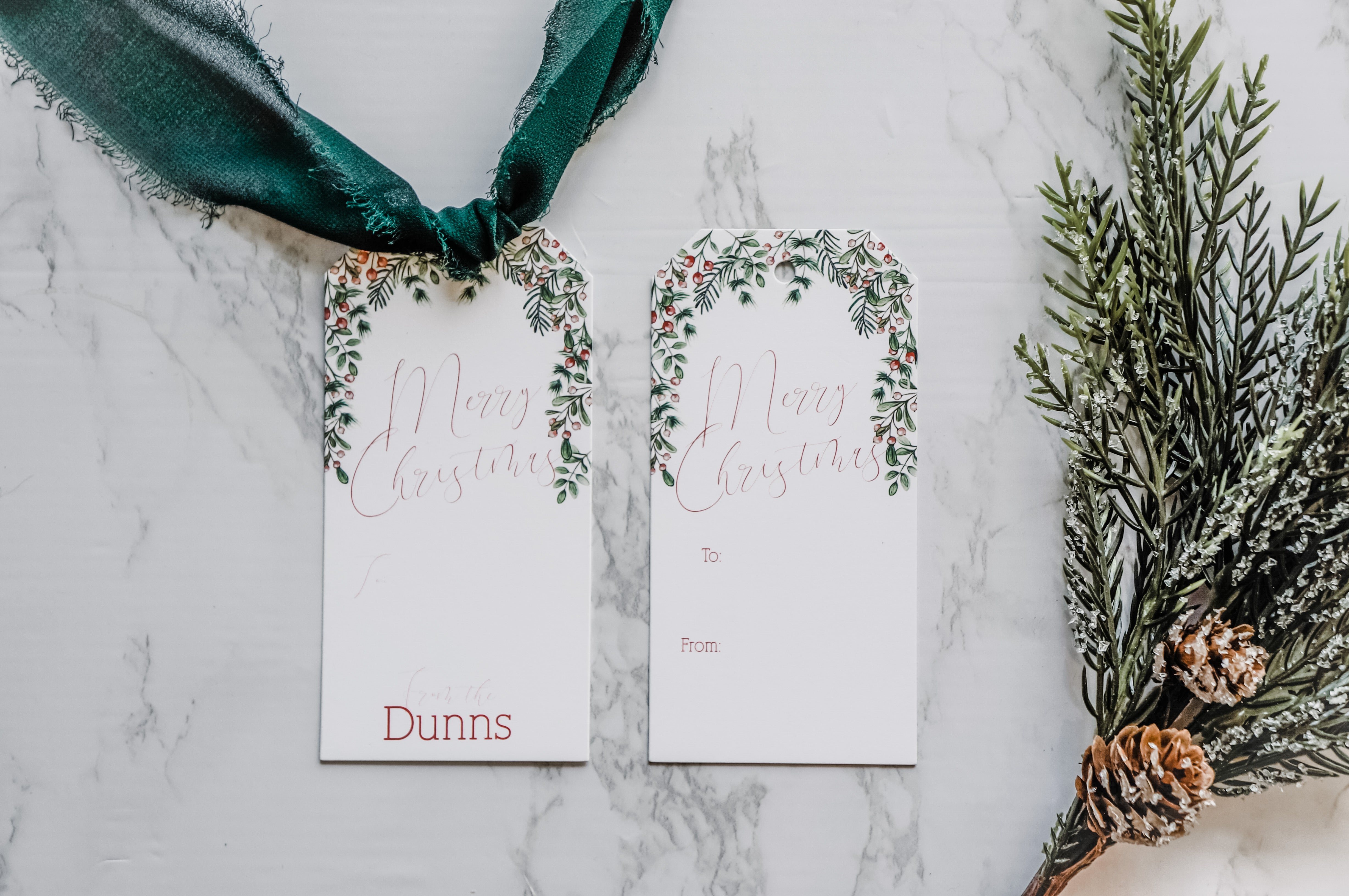 Winter Foliage Gift Tags