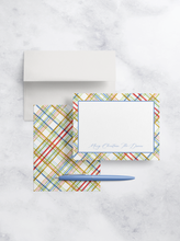 Load image into Gallery viewer, Christmas Plaid Note Card
