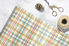 Load image into Gallery viewer, Cheerful Plaid Wrapping Paper Roll
