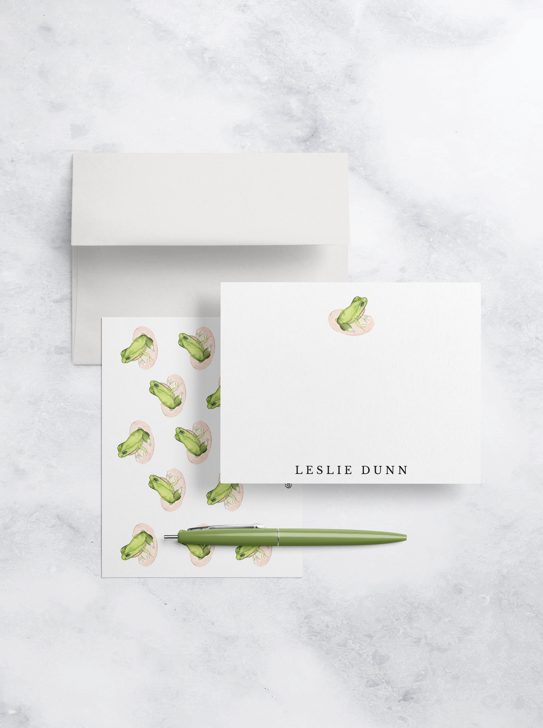 Frog Note Card Set