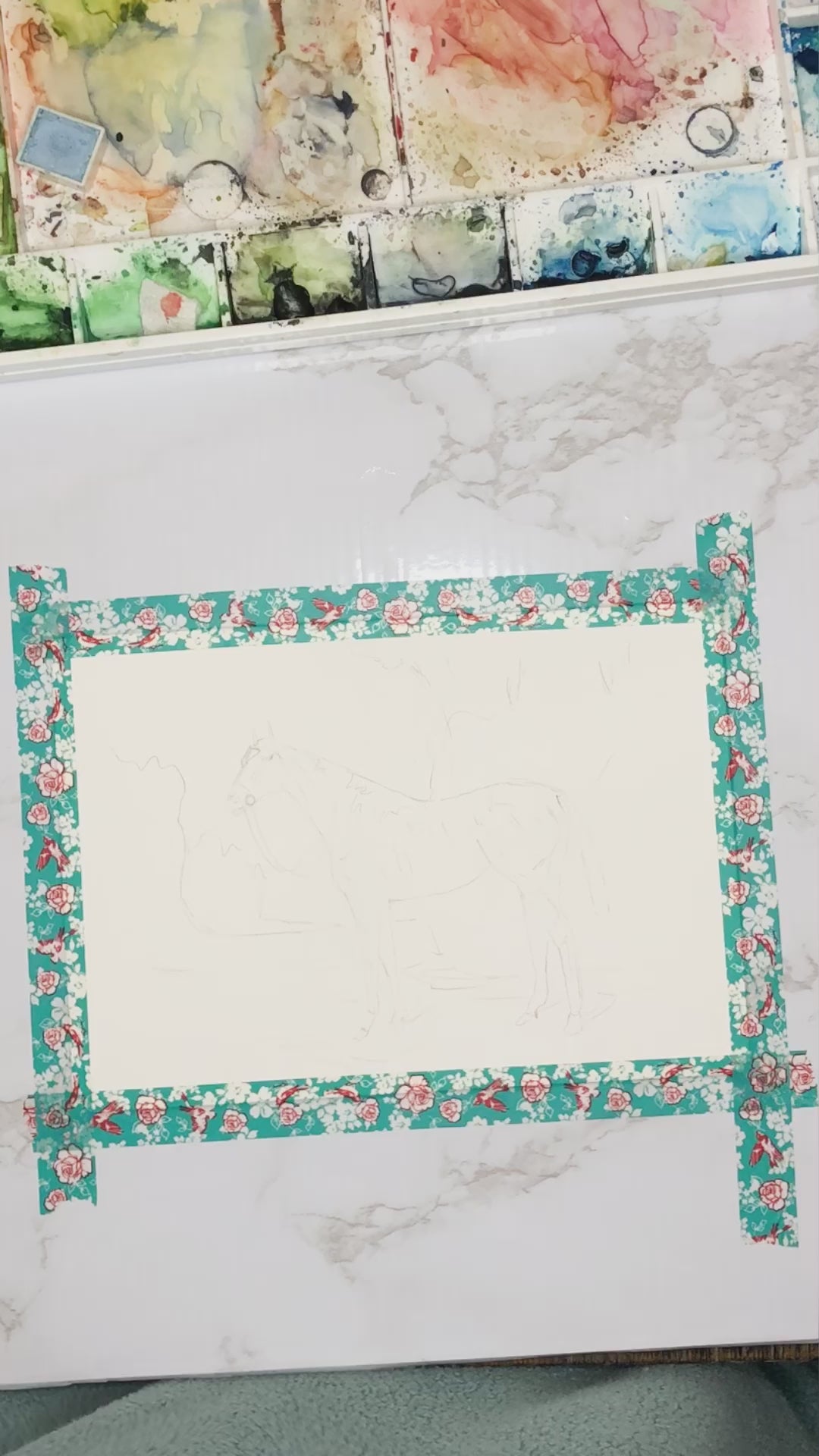 Load video: Vintage Horse Print | Pre Order